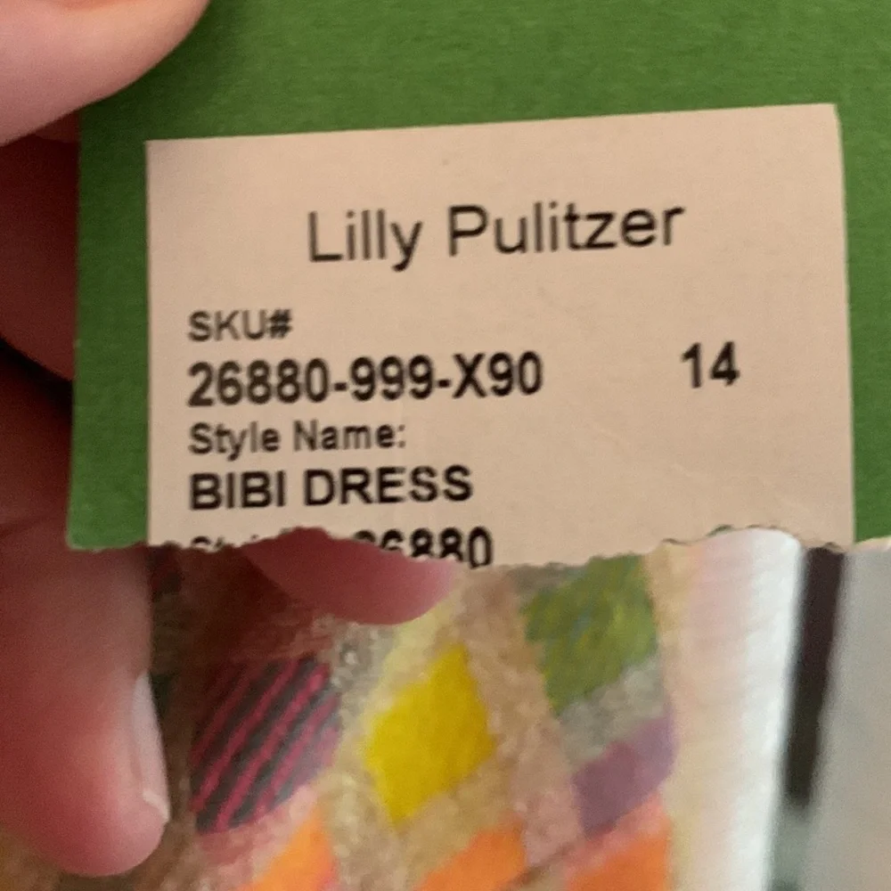 Lilly Pulitzer Strapless Multicolor Plaid Midi Dress - Pink Yellow Green Blue - Picture 3 of 5